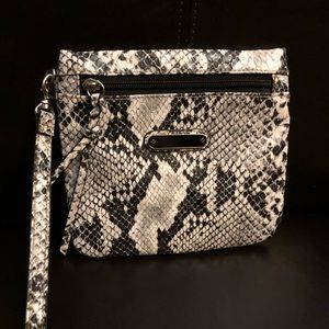 Black and White Wristlet/Clutch